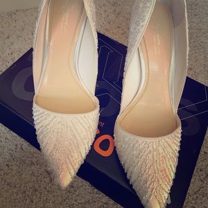 White/ Ivory Beaded Heels